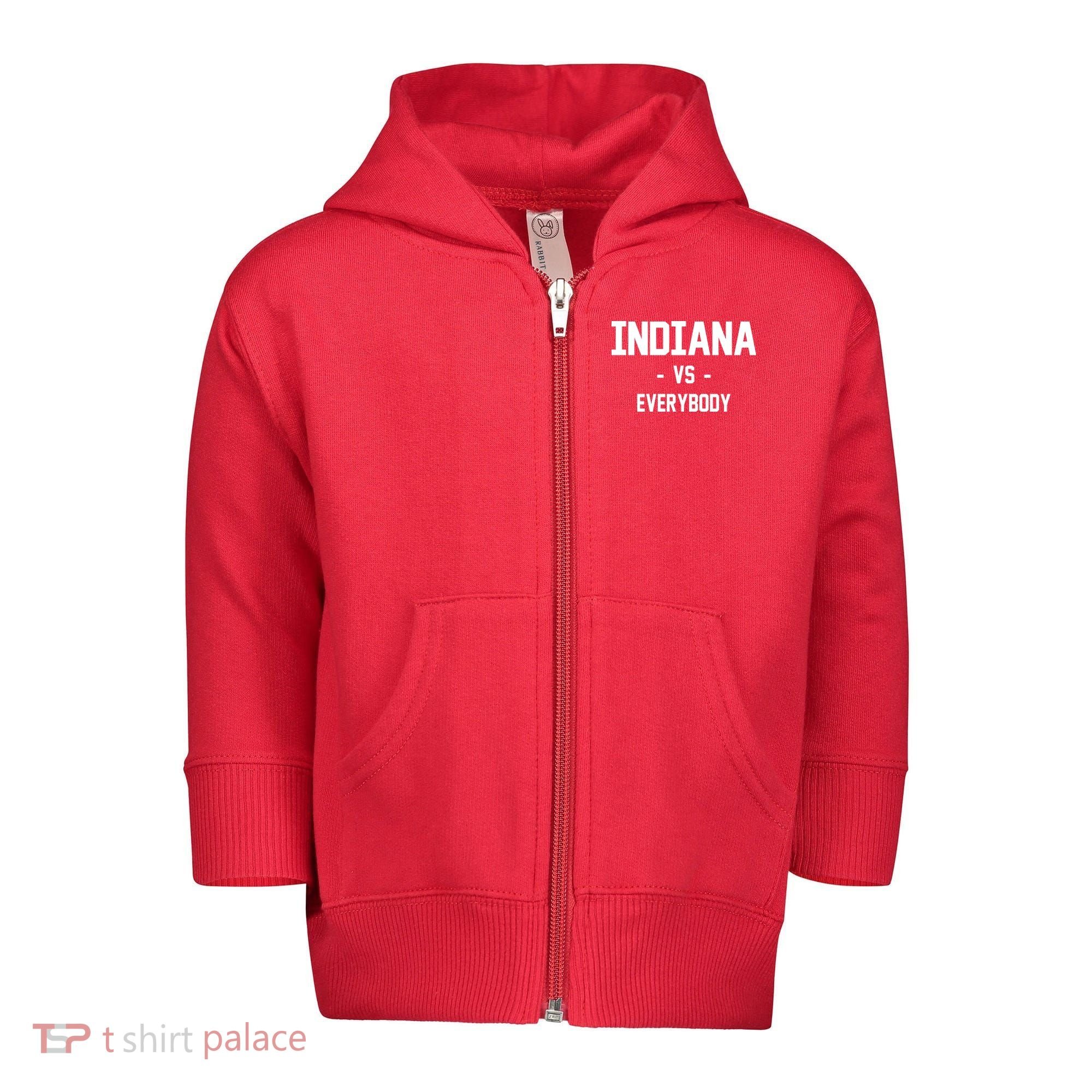 Indiana Vs Everybody Toddler Zip Fleece Hoodie