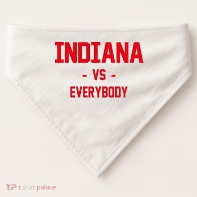 Indiana Vs Everybody (Red) USA-Made Doggie Bandana