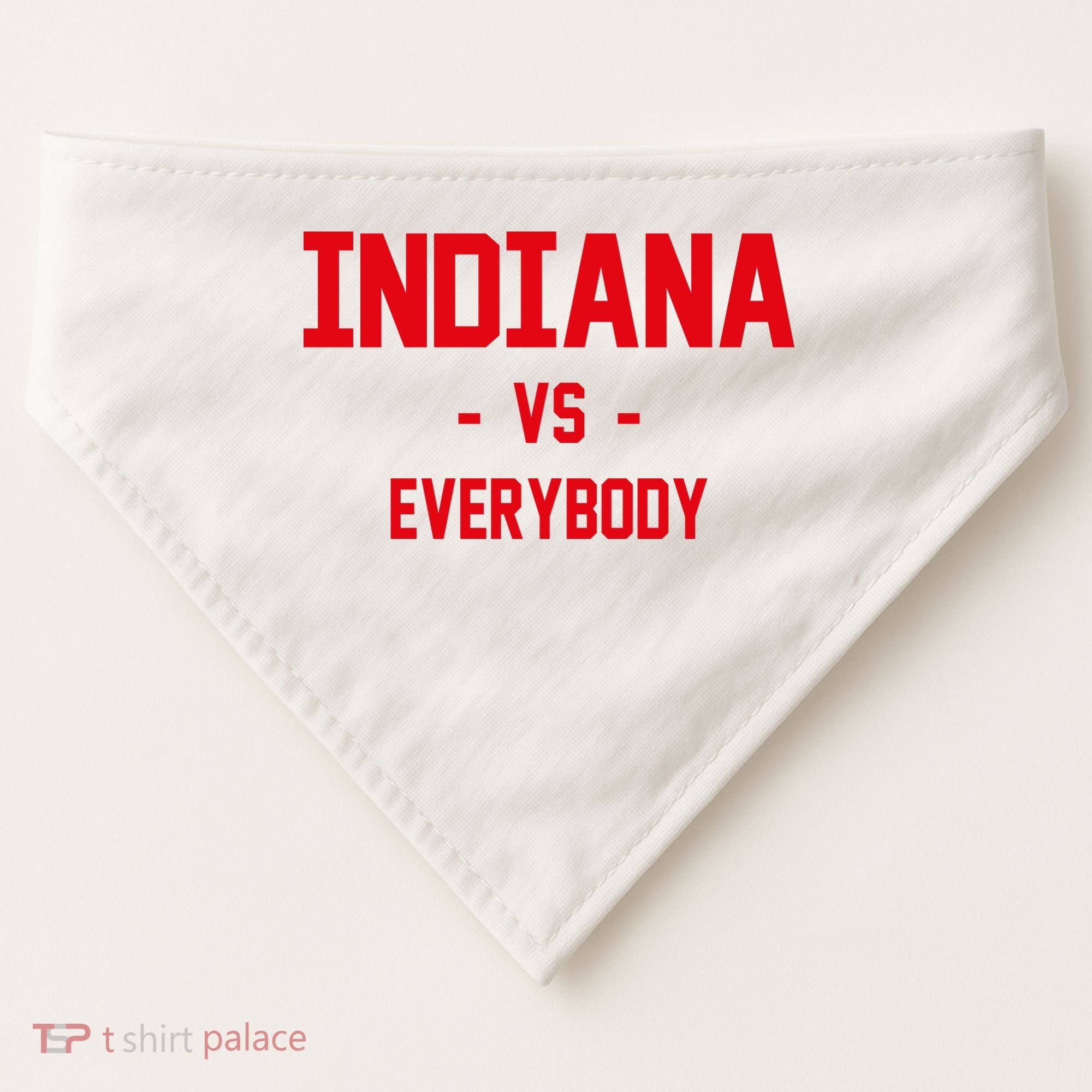 Indiana Vs Everybody (Red) USA-Made Doggie Bandana