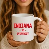 Indiana Vs Everybody (Red) Coffee Mug thumb 3