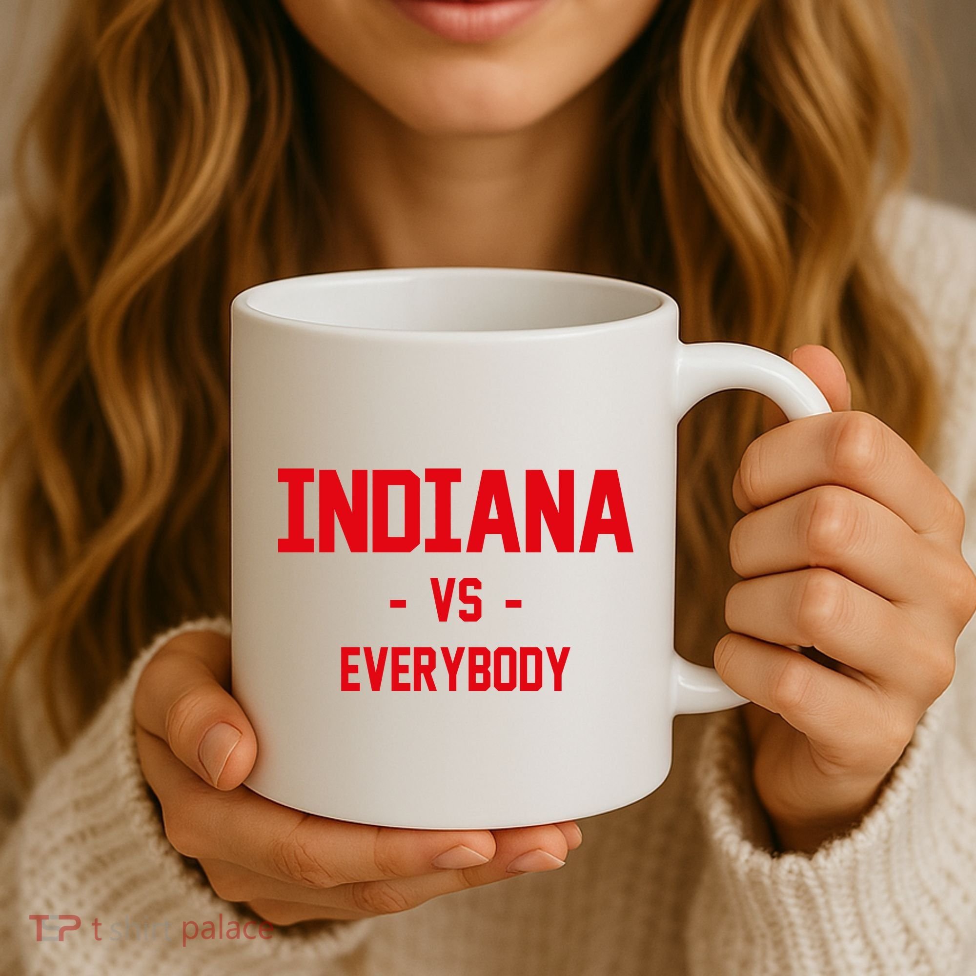 Indiana Vs Everybody (Red) Coffee Mug