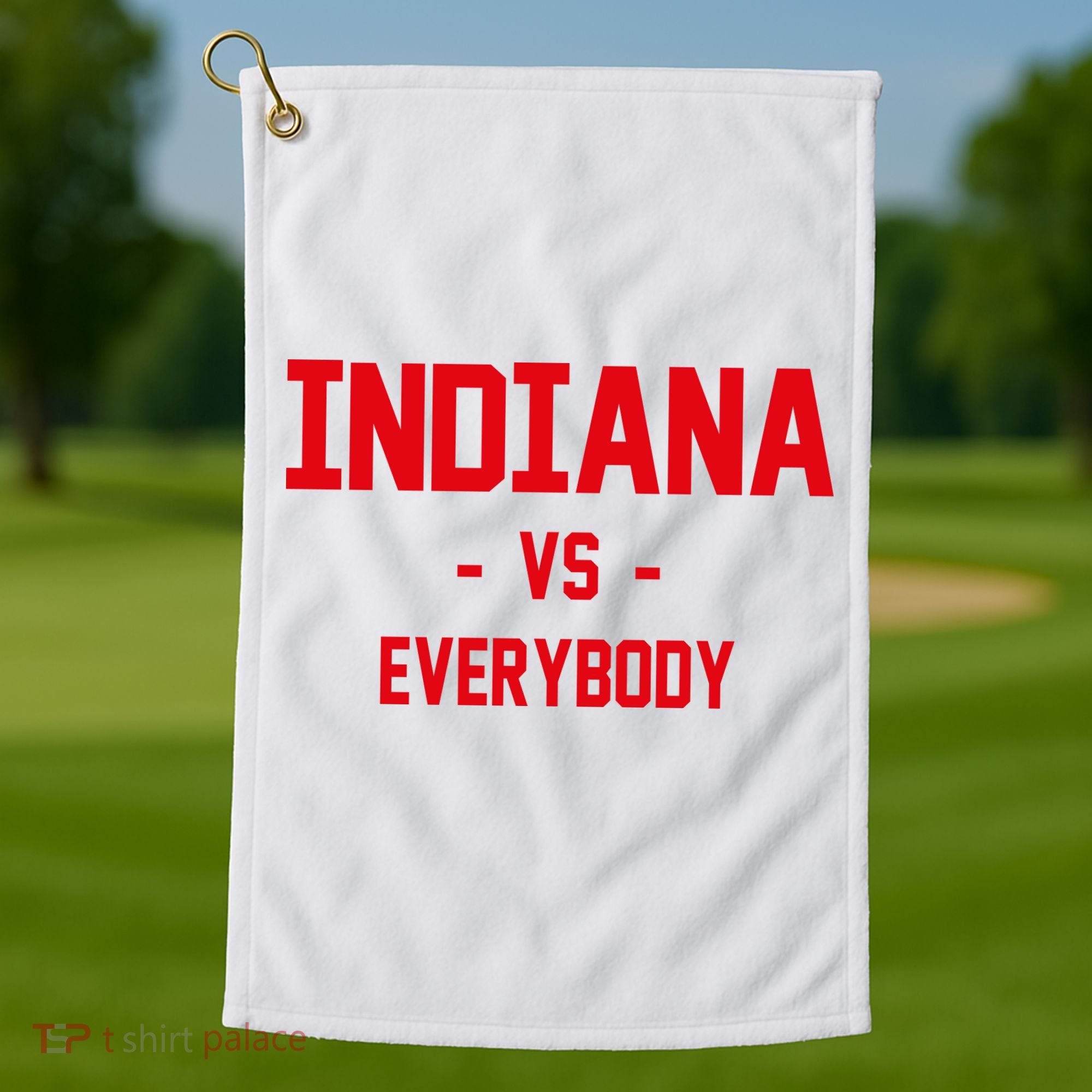 Indiana Vs Everybody (Red) Golf Towel