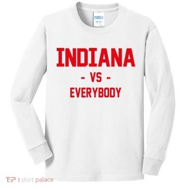 Indiana Vs Everybody (Red) Kids Long Sleeve Shirt