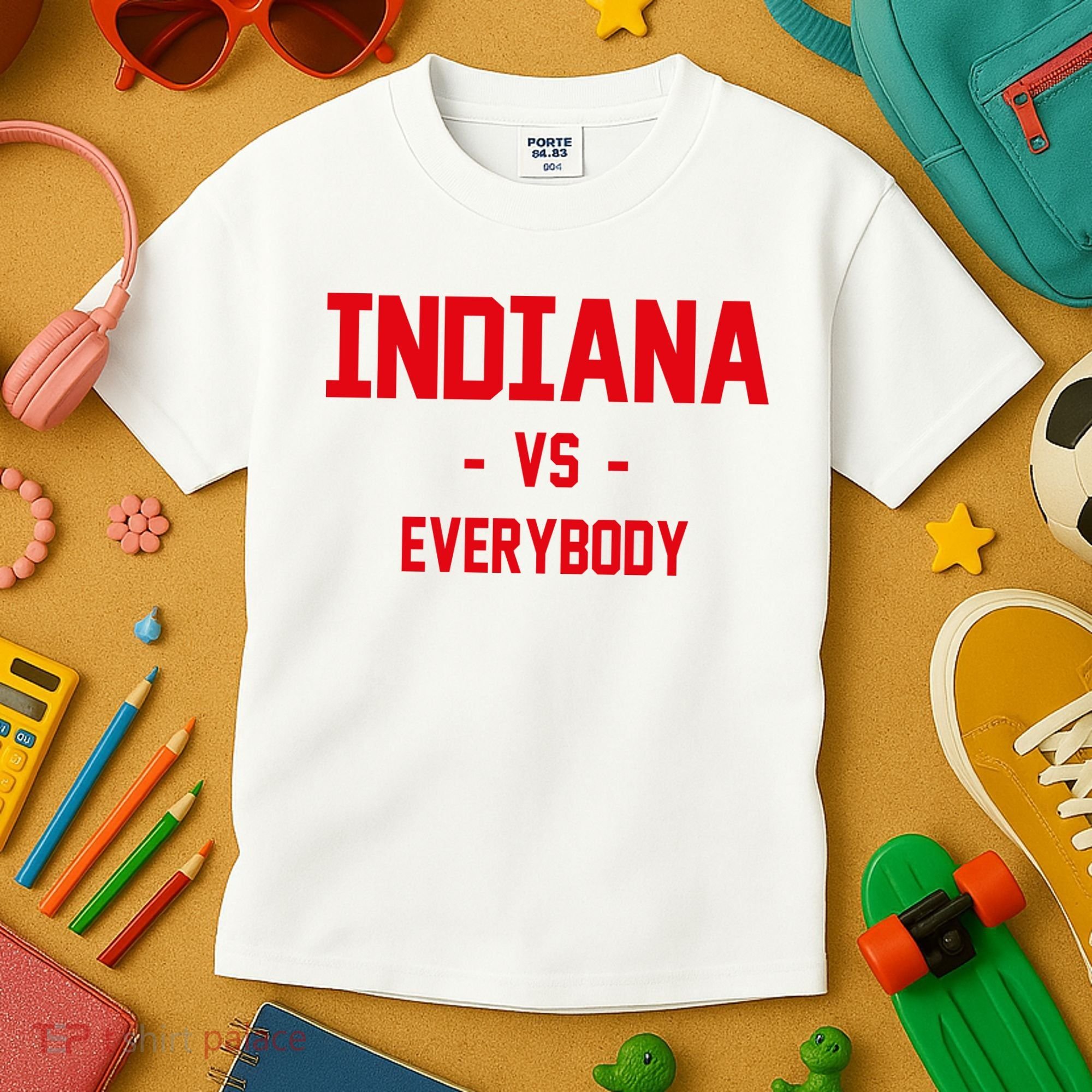 Indiana Vs Everybody (Red) Kids T-Shirt