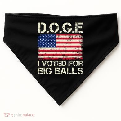 I Voted For Big Balls Doge USA-Made Doggie Bandana