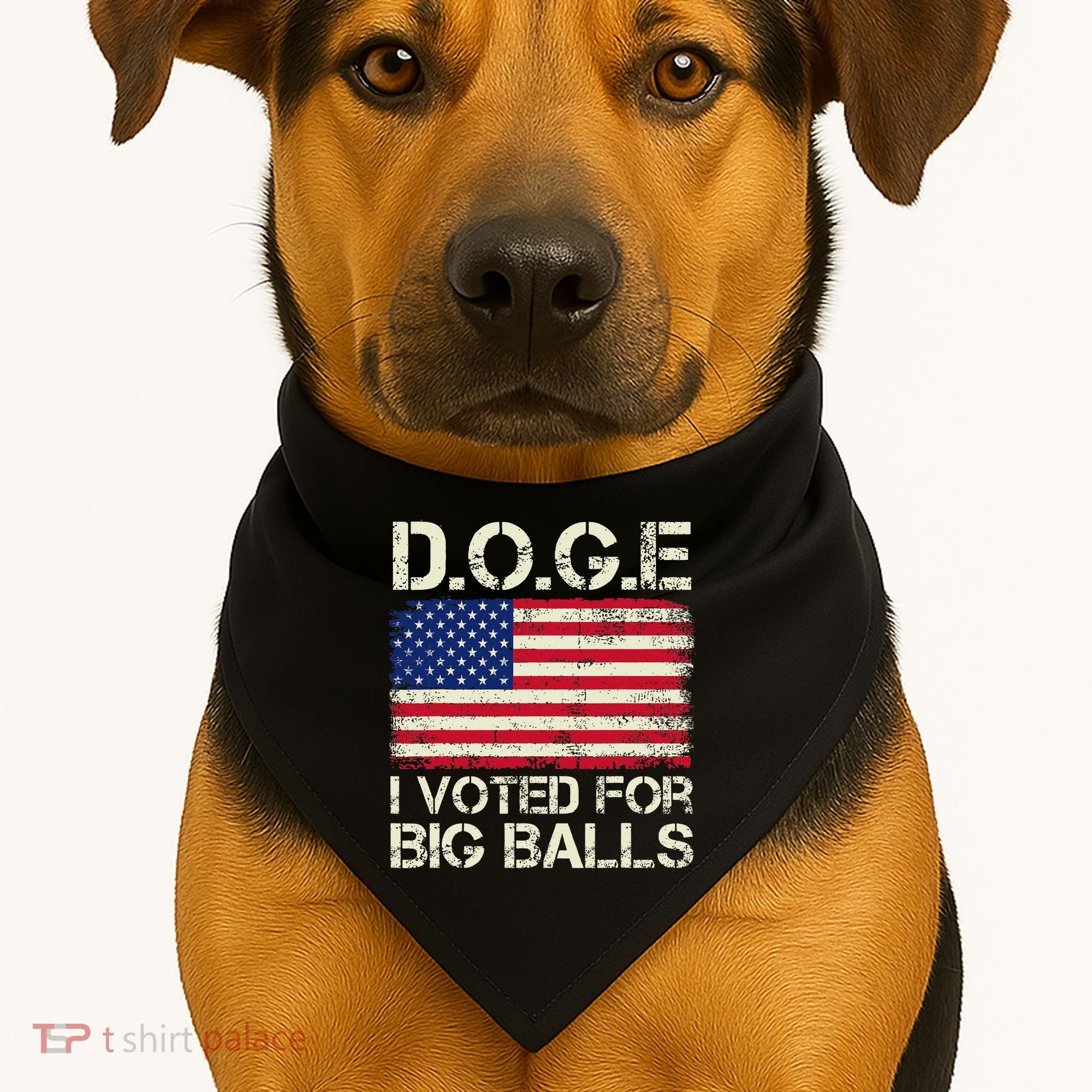 I Voted For Big Balls Doge USA-Made Doggie Bandana