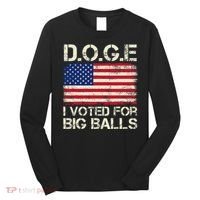 I Voted For Big Balls Doge Long Sleeve Shirt thumb 0