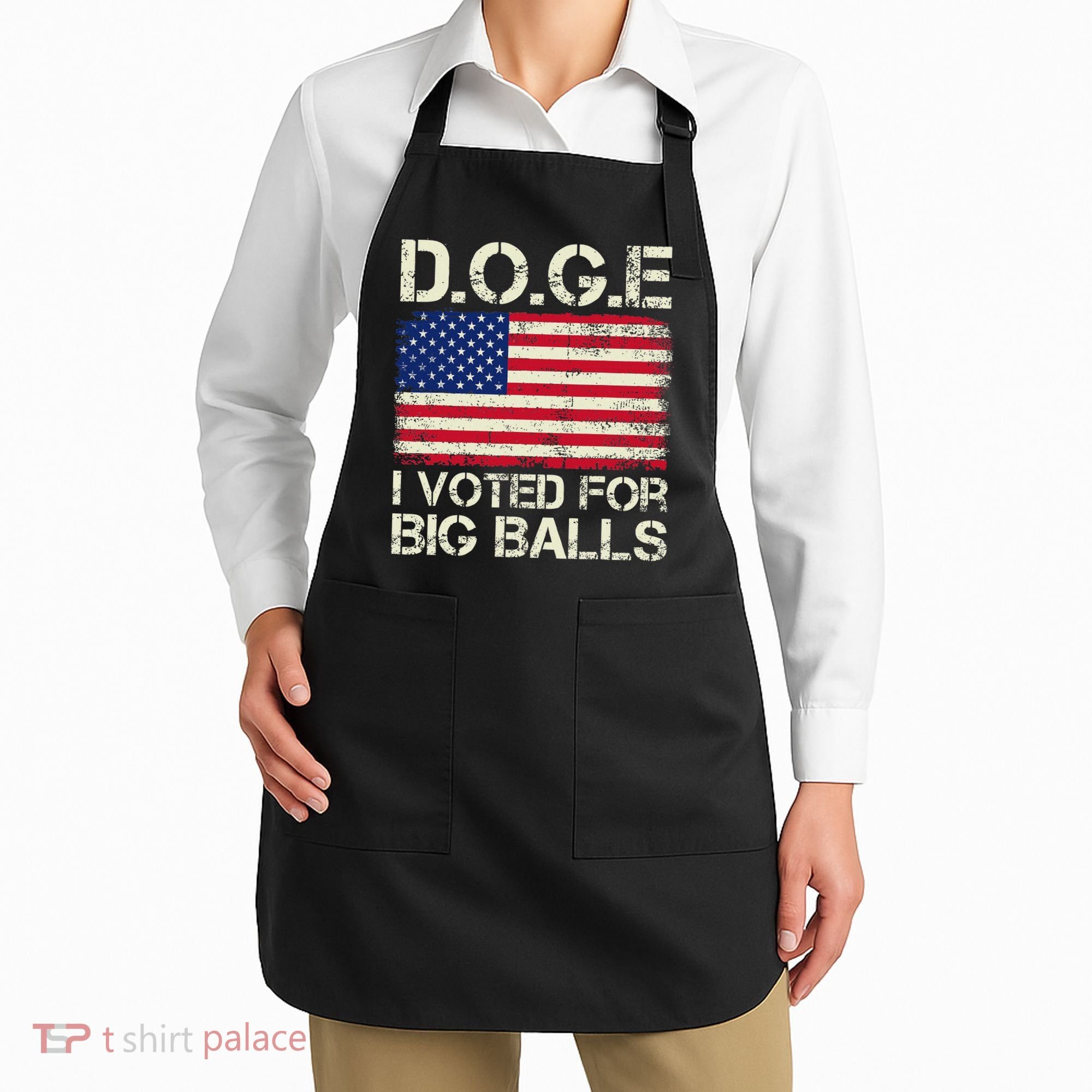 I Voted For Big Balls Doge Apron