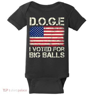 I Voted For Big Balls Doge Baby Bodysuit