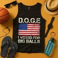 I Voted For Big Balls Doge Tank Top thumb 4