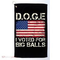 I Voted For Big Balls Doge Golf Towel thumb 0