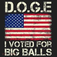 I Voted For Big Balls Doge Golf Towel thumb 3