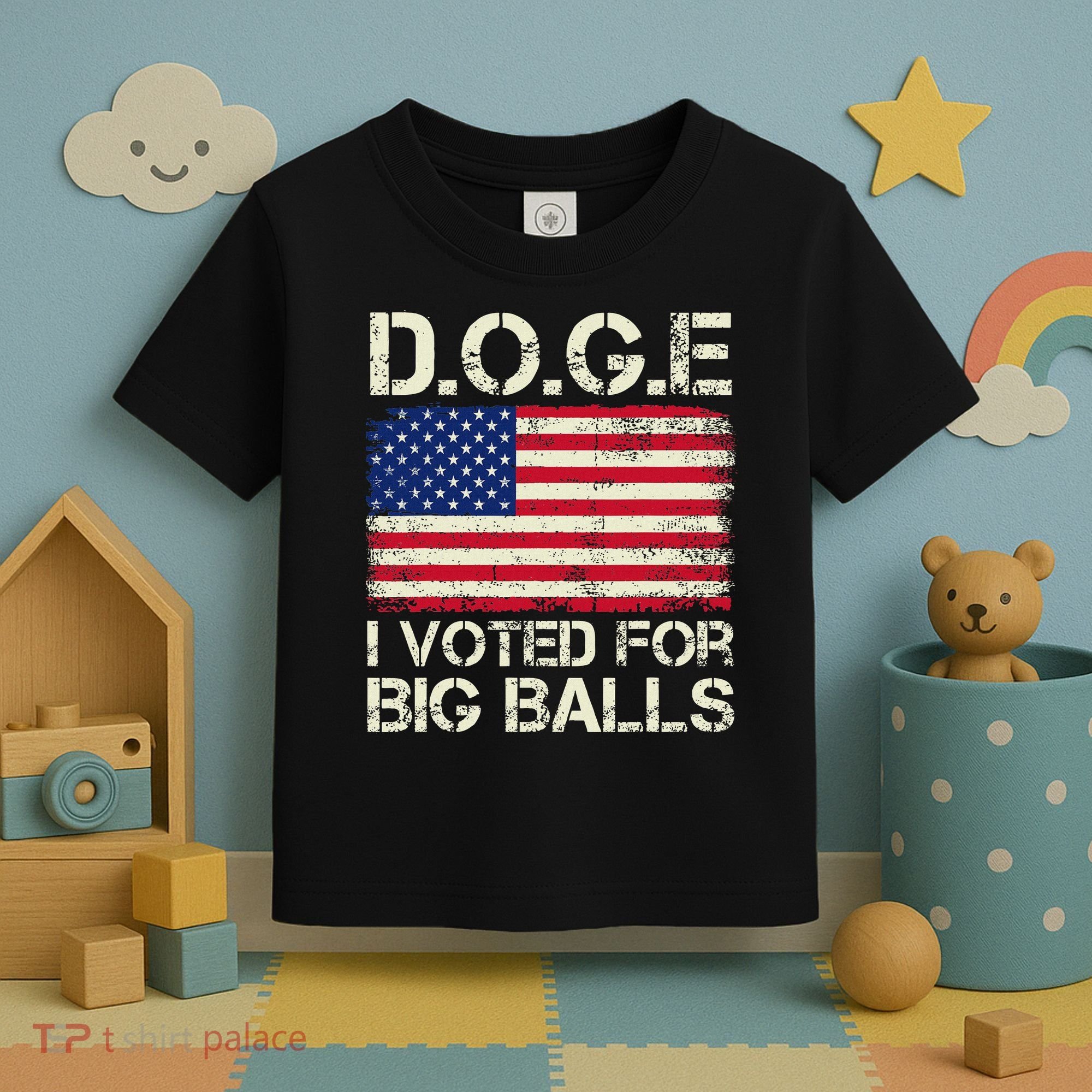 I Voted For Big Balls Doge Toddler T-Shirt