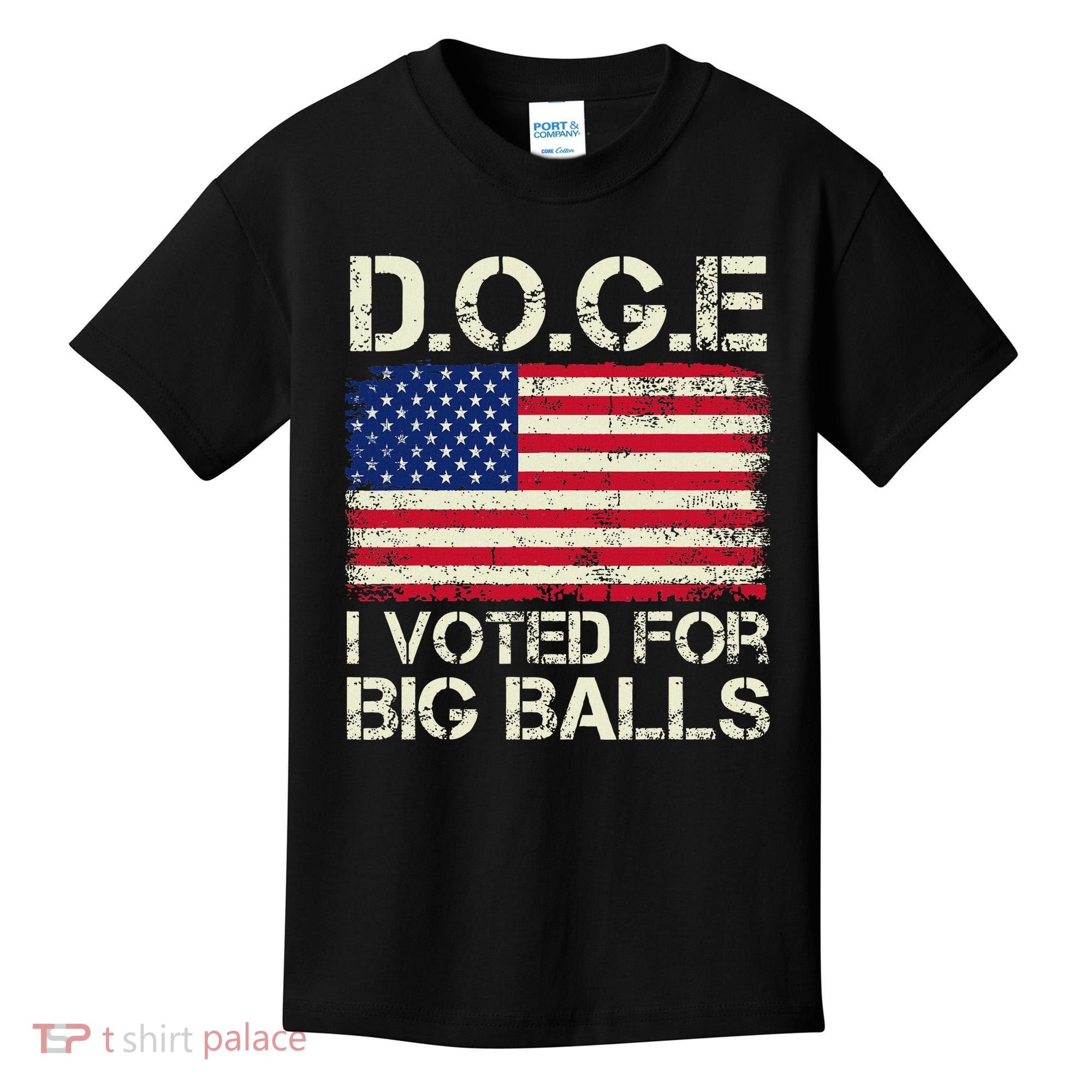 I Voted For Big Balls Doge Kids T-Shirt