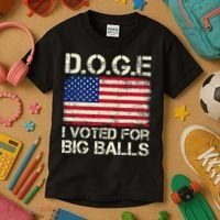 I Voted For Big Balls Doge Kids T-Shirt thumb 3