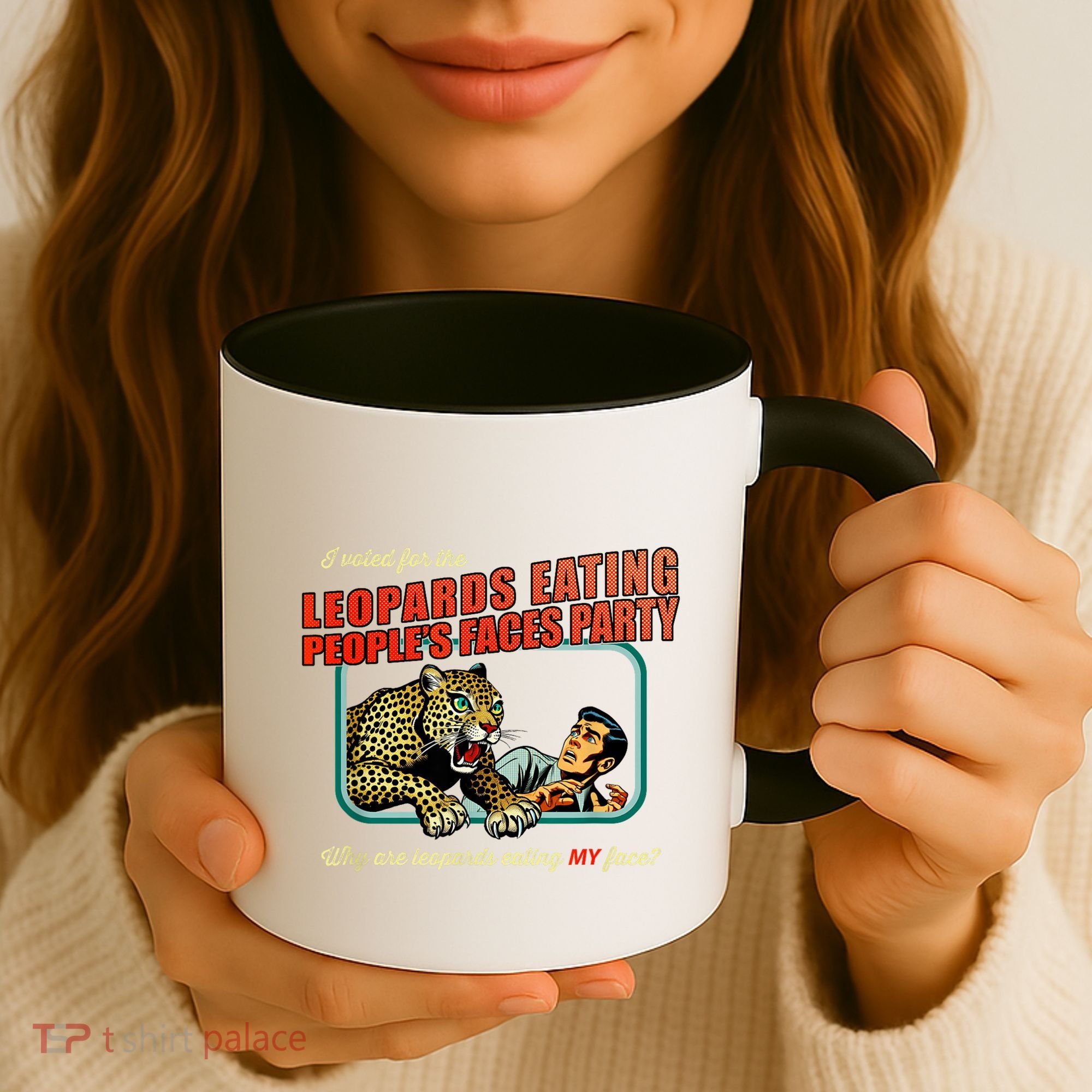 I Voted For The Leopards Eating PeopleS Faces Party Coffee Mug