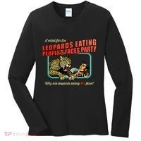 I Voted For The Leopards Eating PeopleS Faces Party Women's Long Sleeve Shirt thumb 0