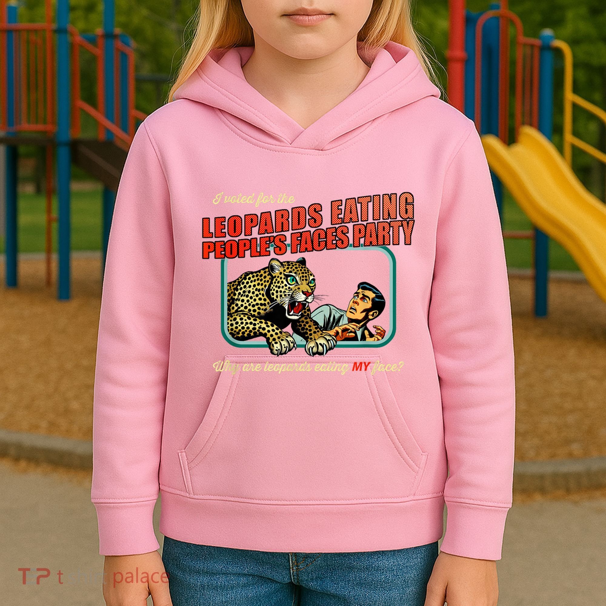 I Voted For The Leopards Eating PeopleS Faces Party Kids Hoodie