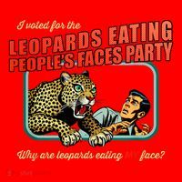 I Voted For The Leopards Eating PeopleS Faces Party Santa Hat thumb 1