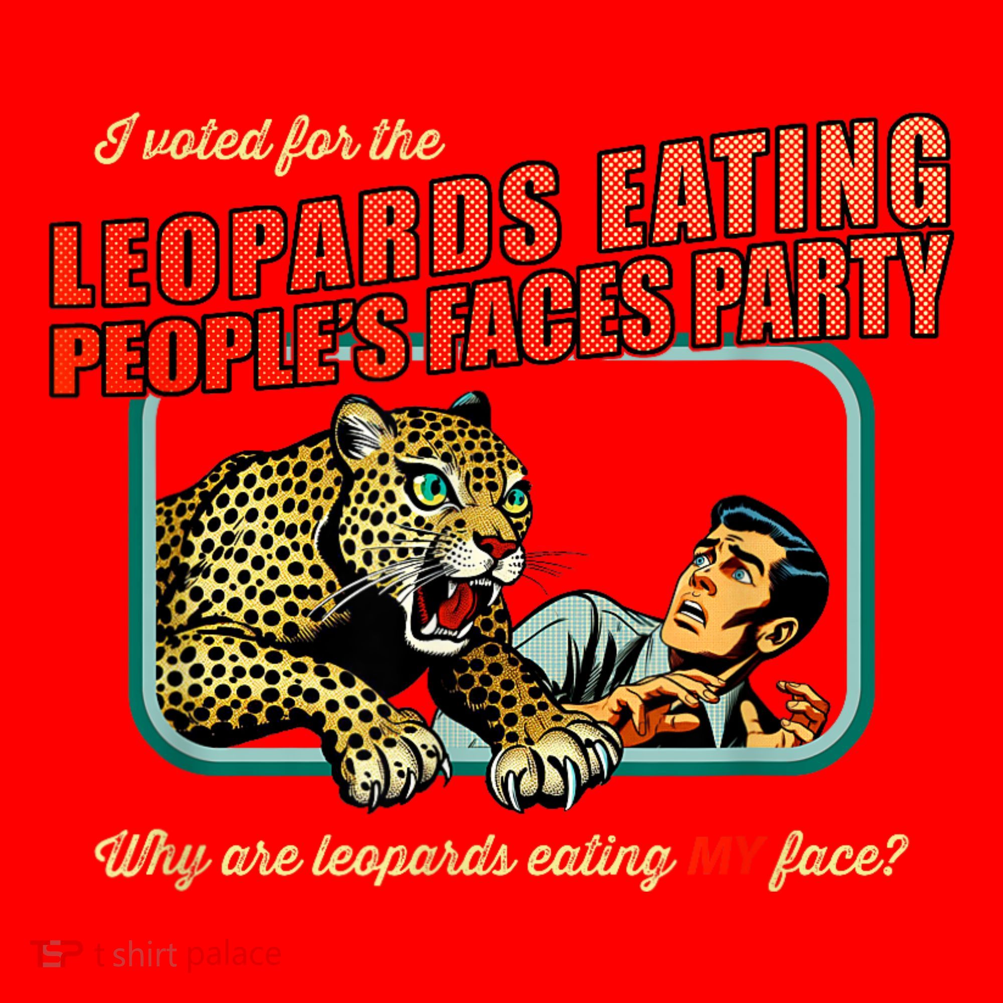 I Voted For The Leopards Eating PeopleS Faces Party Santa Hat