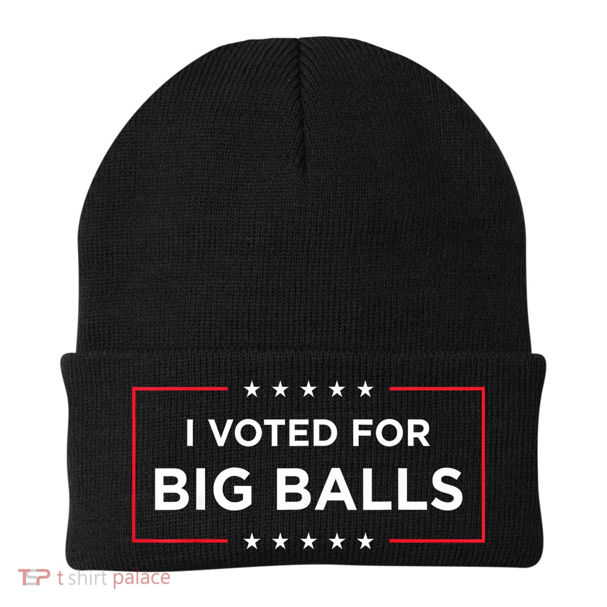 I Voted For Big Balls Doge D.O.G.E Funny Beanie