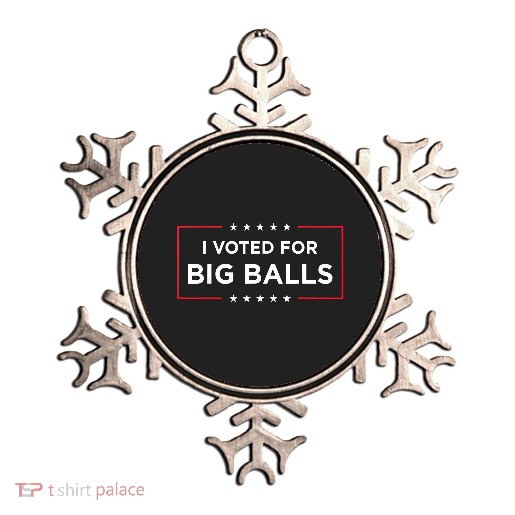 I Voted For Big Balls Doge D.O.G.E Funny Ornament