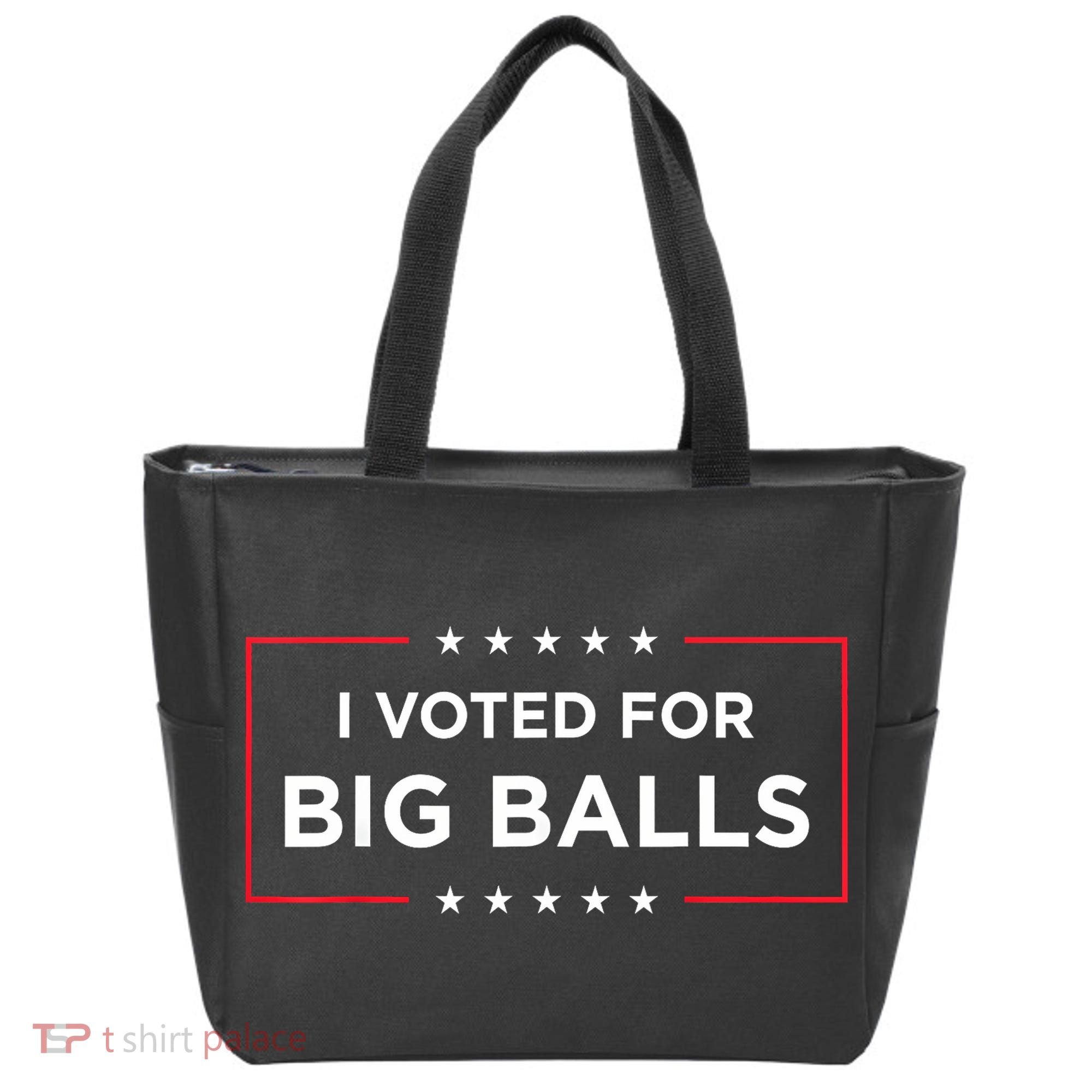 I Voted For Big Balls Doge D.O.G.E Funny Tote Bag