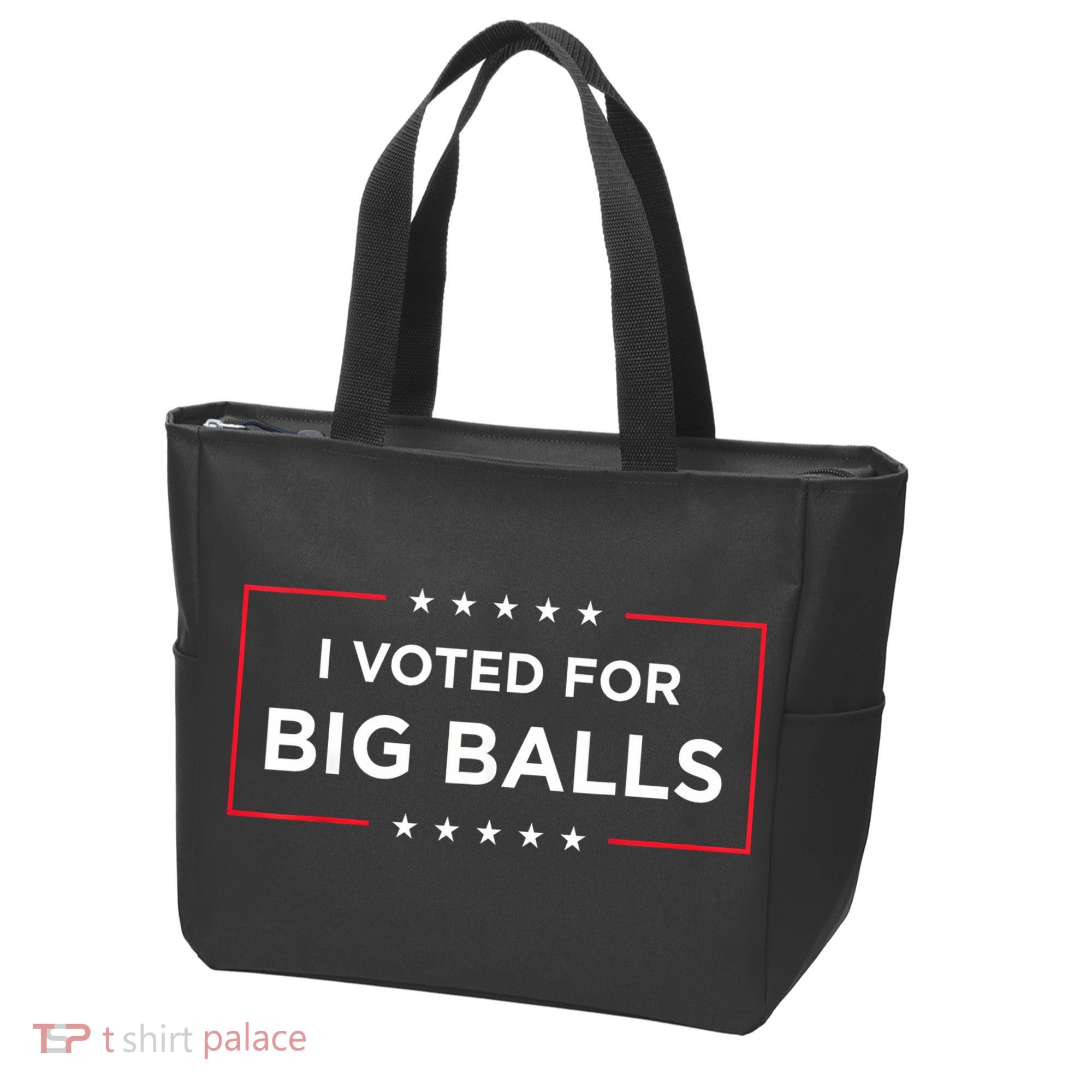 I Voted For Big Balls Doge D.O.G.E Funny Tote Bag