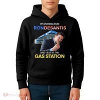 I’m Voting For Ron Desantis And I Eat At The Gas Station Kids Hoodie thumb 4