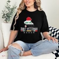 Iraq Veteran Iraq War Service Distressed Patriotic Comfort Colors T-Shirt thumb 2