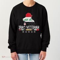 Iraq Veteran Iraq War Service Distressed Patriotic Women's Sweatshirt thumb 0