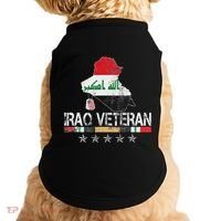 Iraq Veteran Iraq War Service Distressed Patriotic Doggie Tank thumb 0