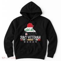 Iraq Veteran Iraq War Service Distressed Patriotic Hoodie thumb 0
