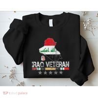 Iraq Veteran Iraq War Service Distressed Patriotic Sweatshirt thumb 2