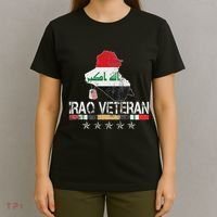 Iraq Veteran Iraq War Service Distressed Patriotic T-Shirt thumb 4