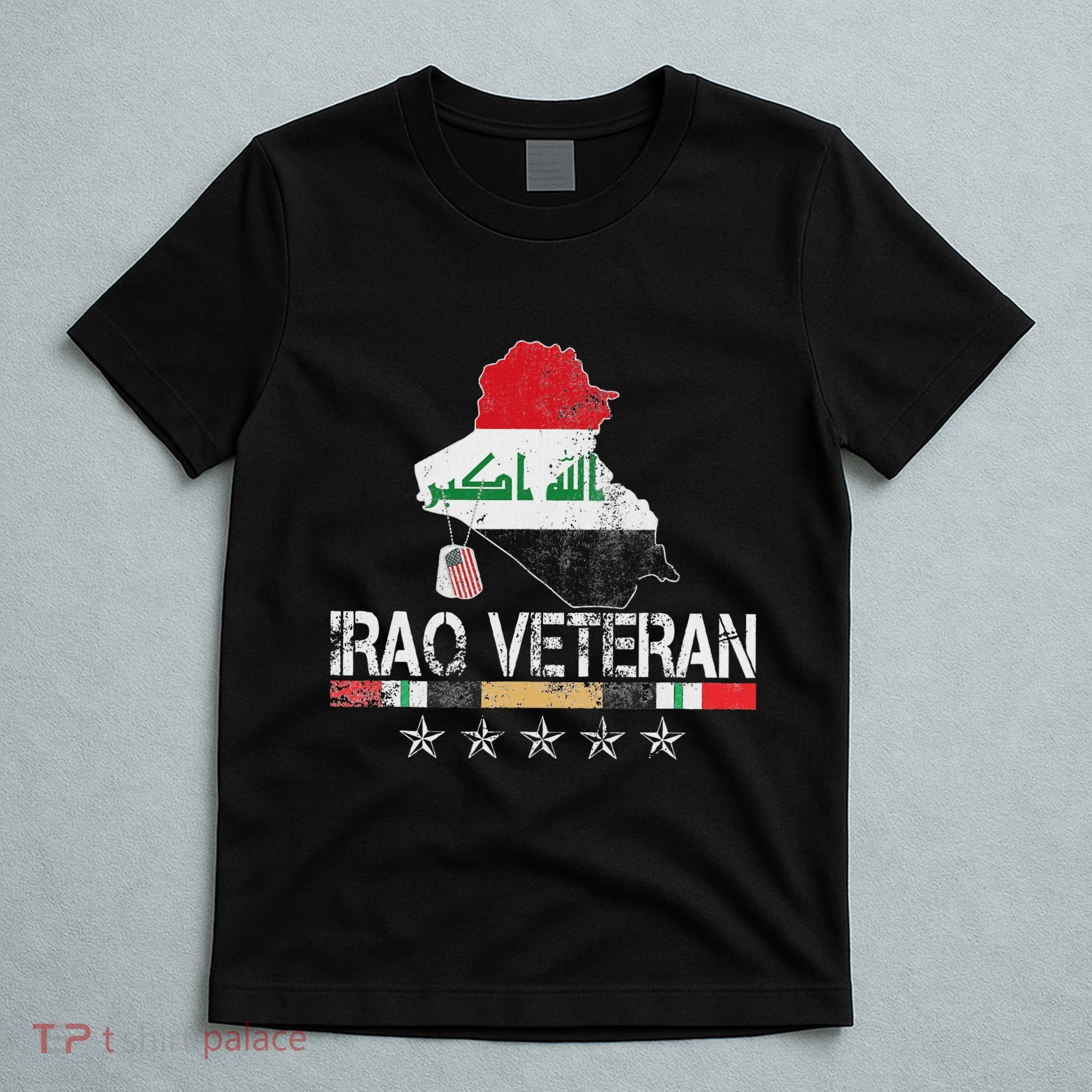 Iraq Veteran Iraq War Service Distressed Patriotic T-Shirt