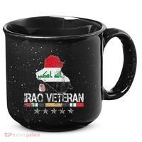 Iraq Veteran Iraq War Service Distressed Patriotic 15oz Campfire Ceramic Mug thumb 0
