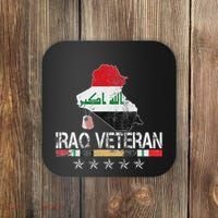 Iraq Veteran Iraq War Service Distressed Patriotic Coaster thumb 0