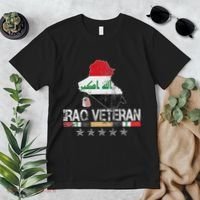 Iraq Veteran Iraq War Service Distressed Patriotic Premium T-Shirt thumb 2