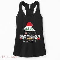 Iraq Veteran Iraq War Service Distressed Patriotic Women's Tank Top thumb 0