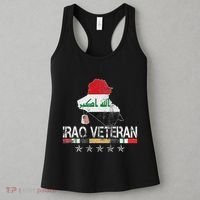 Iraq Veteran Iraq War Service Distressed Patriotic Women's Tank Top thumb 3