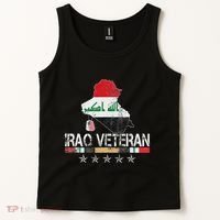 Iraq Veteran Iraq War Service Distressed Patriotic Tank Top thumb 2