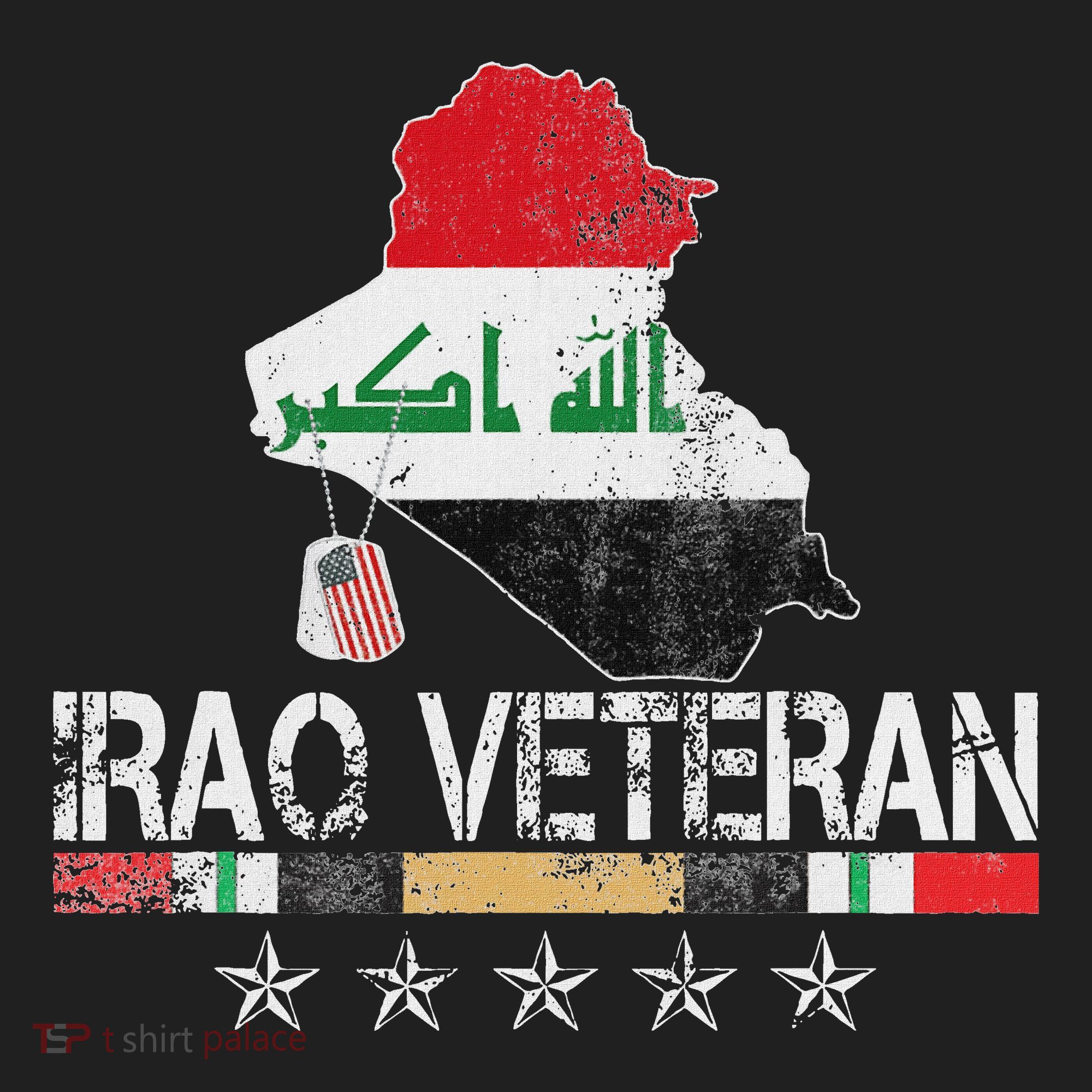 Iraq Veteran Iraq War Service Distressed Patriotic Golf Towel