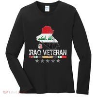 Iraq Veteran Iraq War Service Distressed Patriotic Women's Long Sleeve Shirt thumb 0