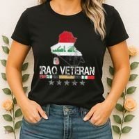 Iraq Veteran Iraq War Service Distressed Patriotic Women's T-Shirt thumb 2