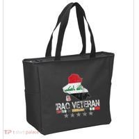 Iraq Veteran Iraq War Service Distressed Patriotic Tote Bag thumb 2