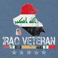 Iraq Veteran Iraq War Service Distressed Patriotic Comfort Colors Garment-Dyed Hooded Sweatshirt thumb 2