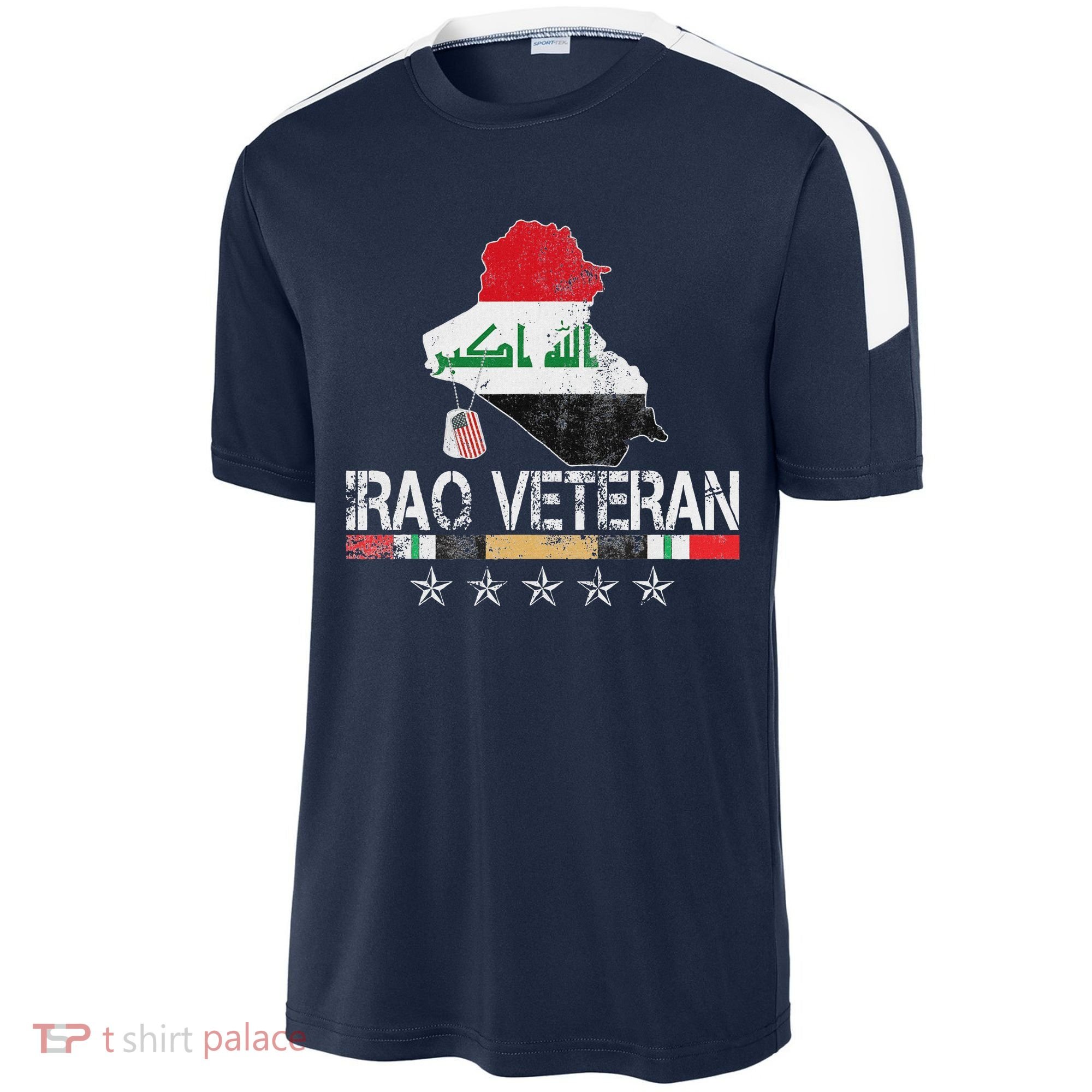 Iraq Veteran Iraq War Service Distressed Patriotic Sport-Tek Competitor United Soccer Jersey
