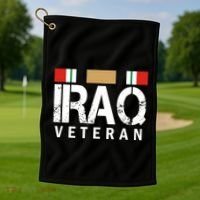 Iraq Veteran Golf Towel thumb 1