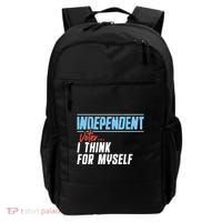 Independent Voter I Think For Myself Backpack thumb 0